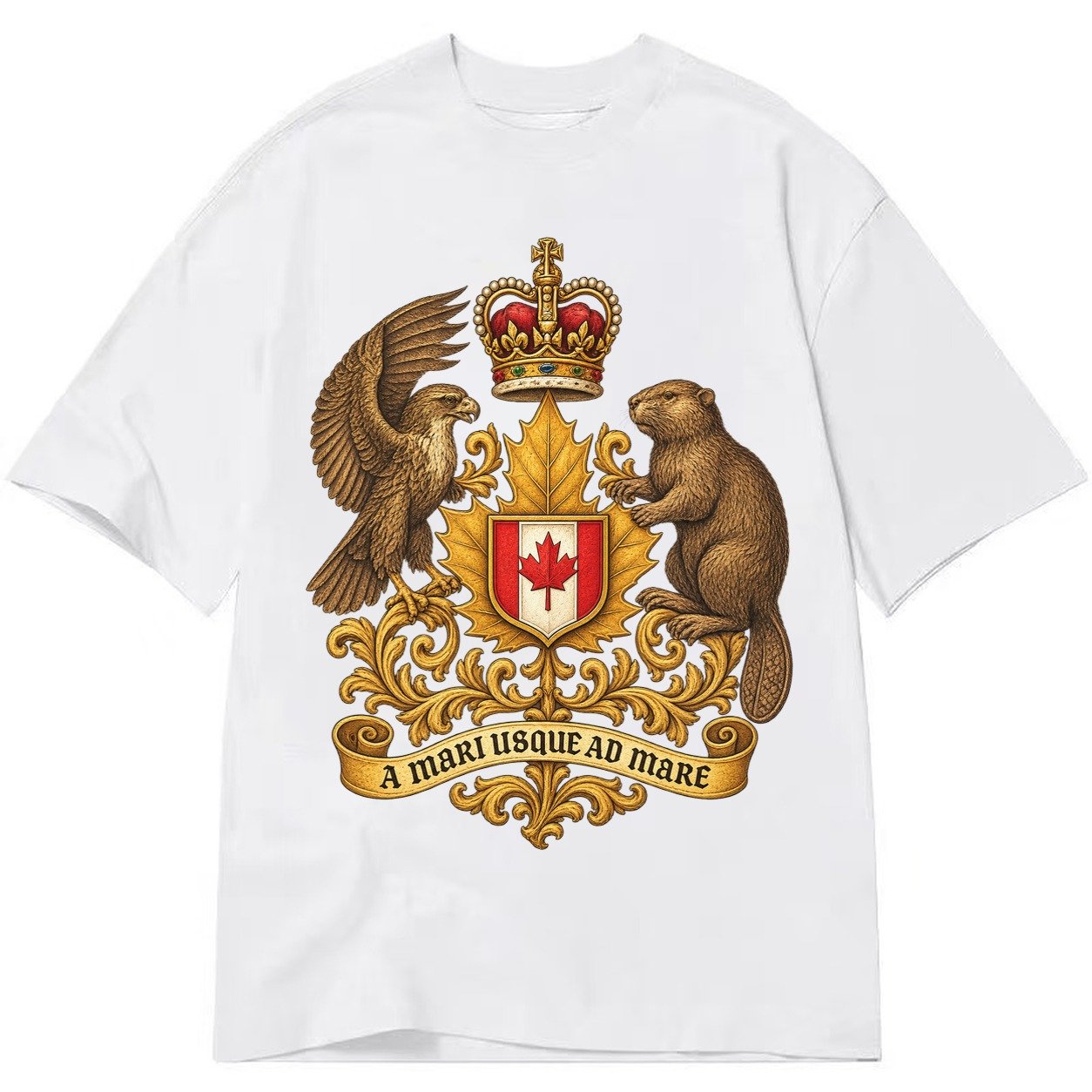 Canada Heritage Maple Badge Classic T-shirt – White