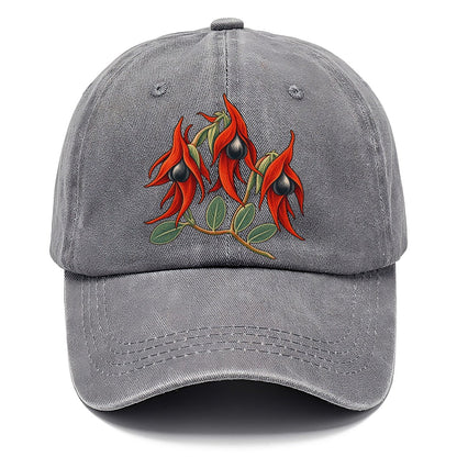 South Australia Sturt Desert Pea Cluster Australia Cultural Icons Classic Cap – Urban Haze