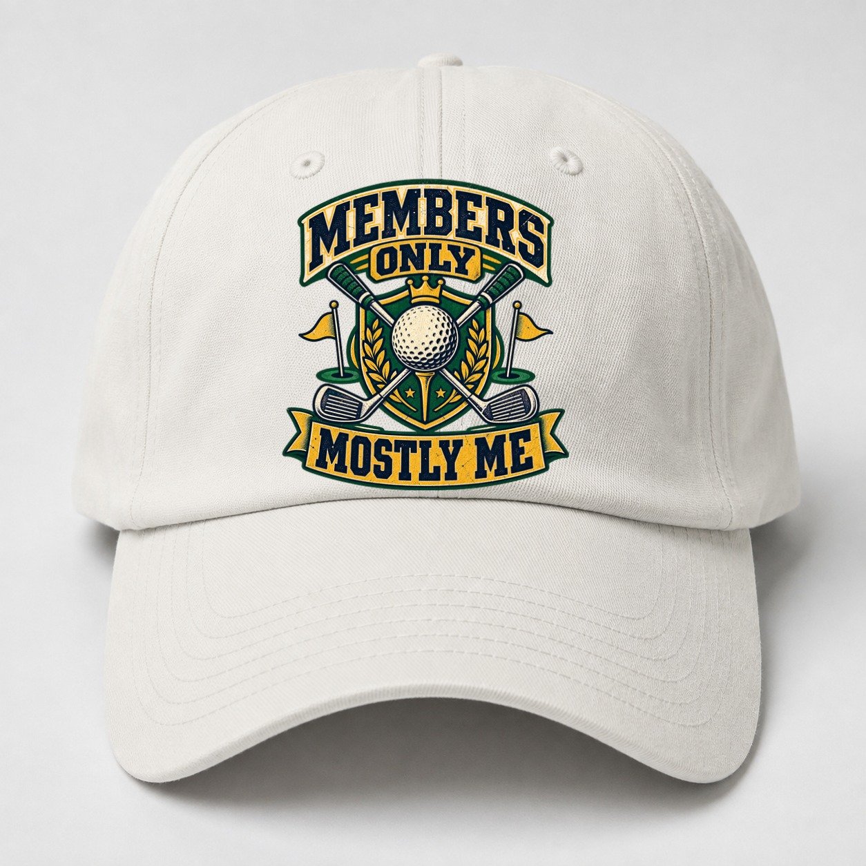 Members Only Mostly Me Golf Life Baseball Cap – Off White