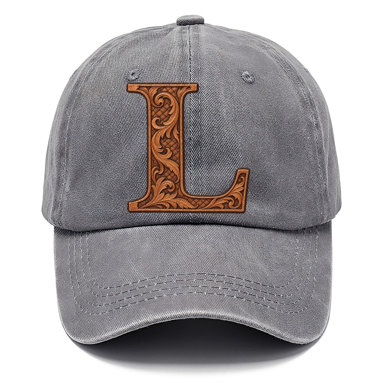 Tooled Leather L Monogram Classic Cap – Urban Haze