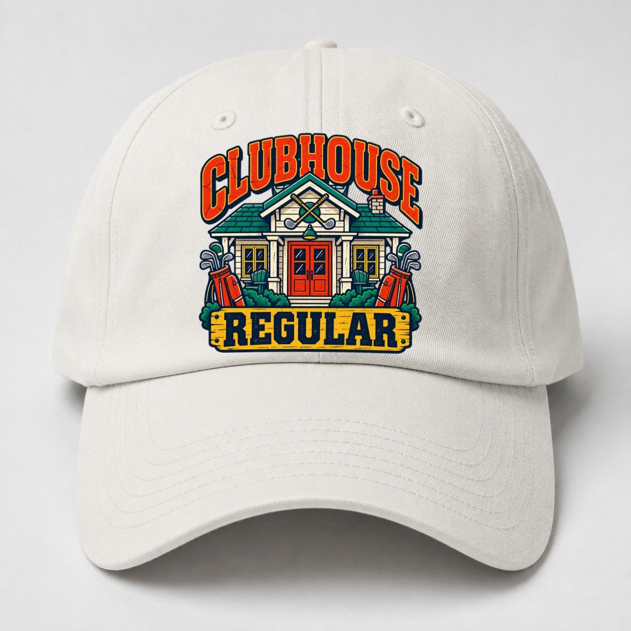 Clubhouse Regular Golf Life Baseball Cap – Off White
