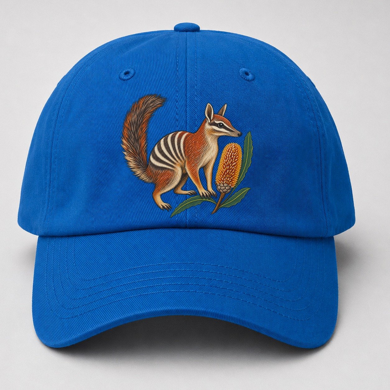 Numbat And Banksia Cones Australia Cultural Icons Baseball Cap – Blue