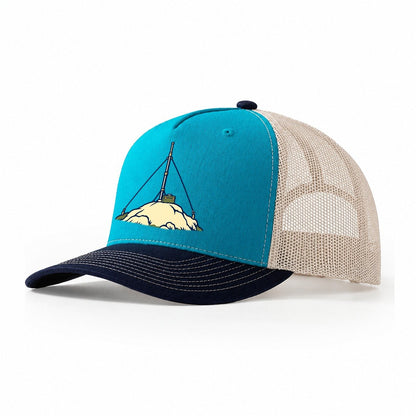 Hilltop Portable Station Amateur Radio Trucker Hat – Teal Navy