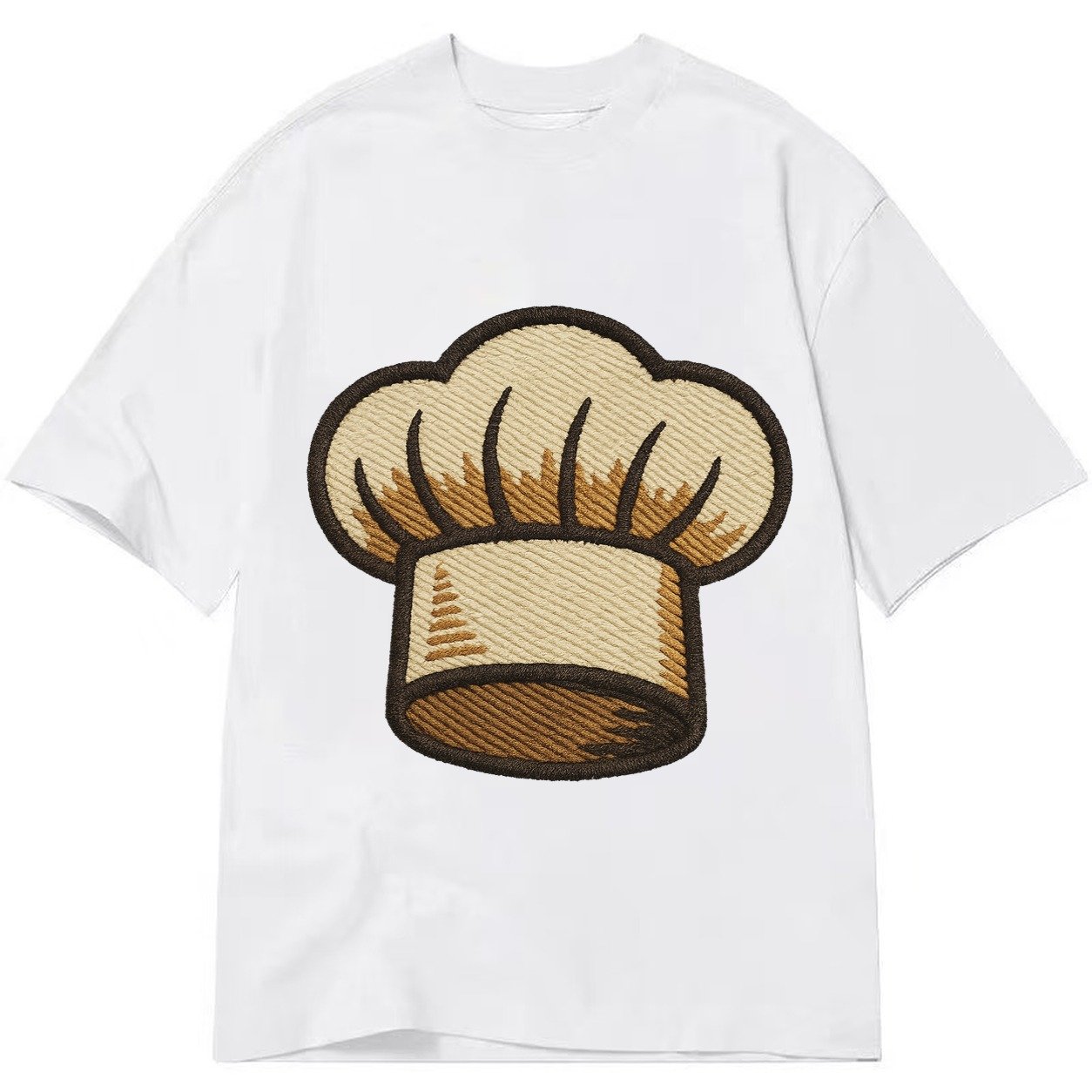Chef Toque Pleats Embroidered 2a1da8 Classic T-shirt – White