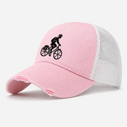 Dawn Bike Commuter Cycling Life Washed Trucker Hat – Light Pink