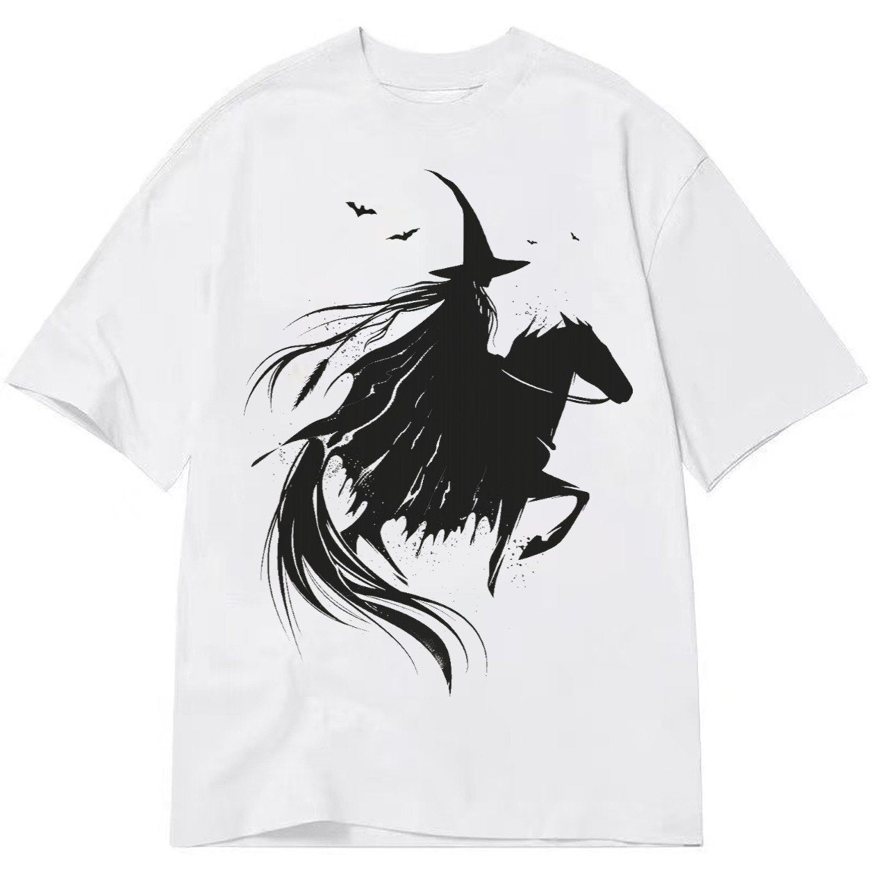 Witch On Horse Classic T-shirt – White