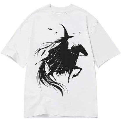 Witch On Horse Classic T-shirt – White