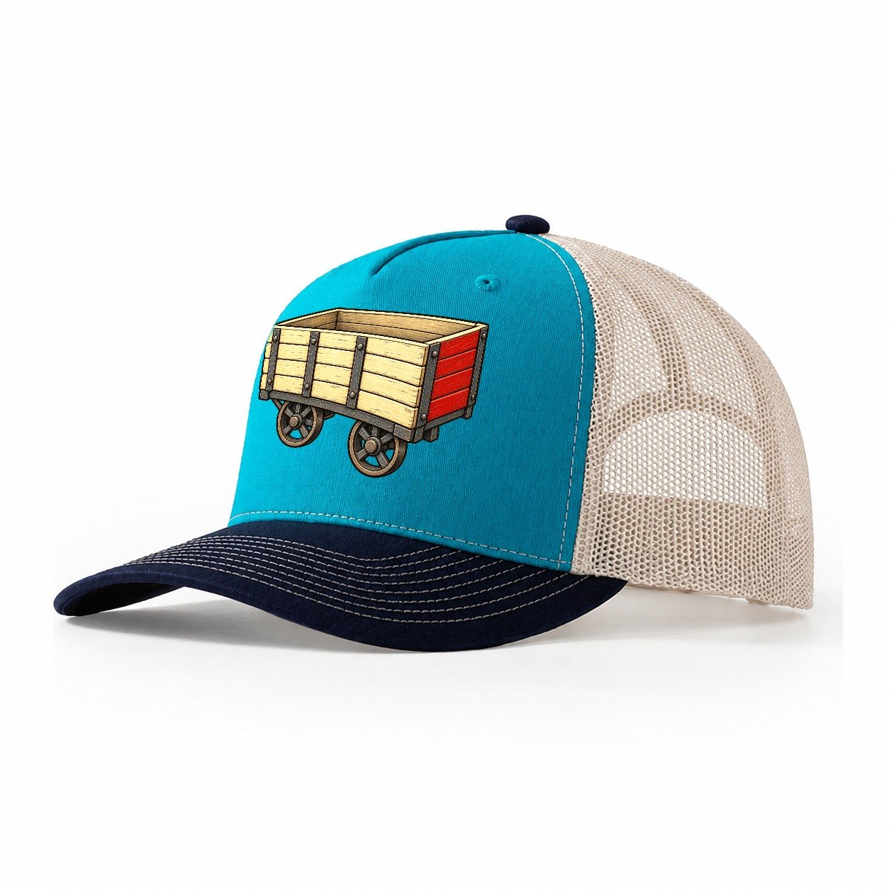Open Goods Wagon Model Railways Trucker Hat – Teal Navy