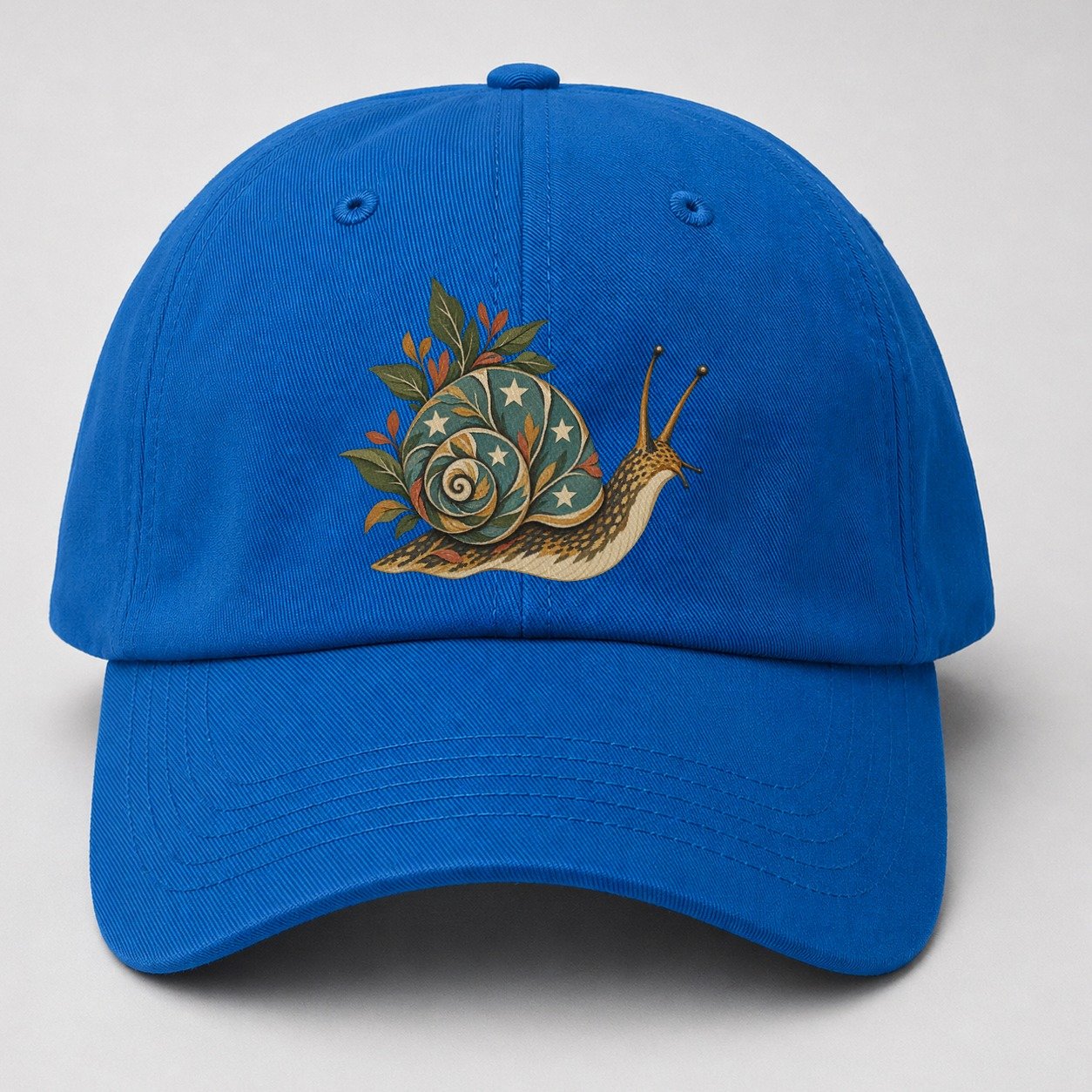 Snail Carrying Starlight Gentle Wild Baseball Cap – Blue