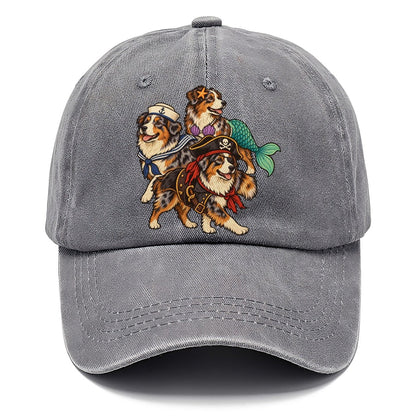 3 Australian Shepherds In Halloween Costumes Hdp 31 Parade Lineup Halloween Dog Parade Classic Cap – Urban Haze