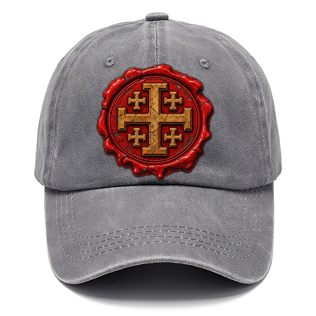 Red Wax Seal Impression Jerusalem Cross Classic Cap – Urban Haze