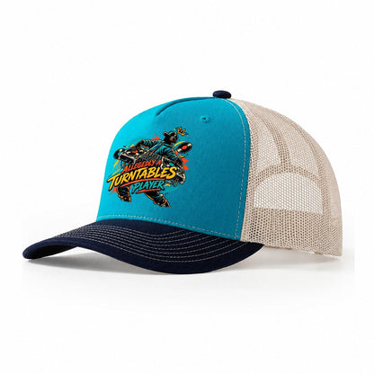 Allegedly A Turntables Player Music Instruments Trucker Hat – Teal Navy