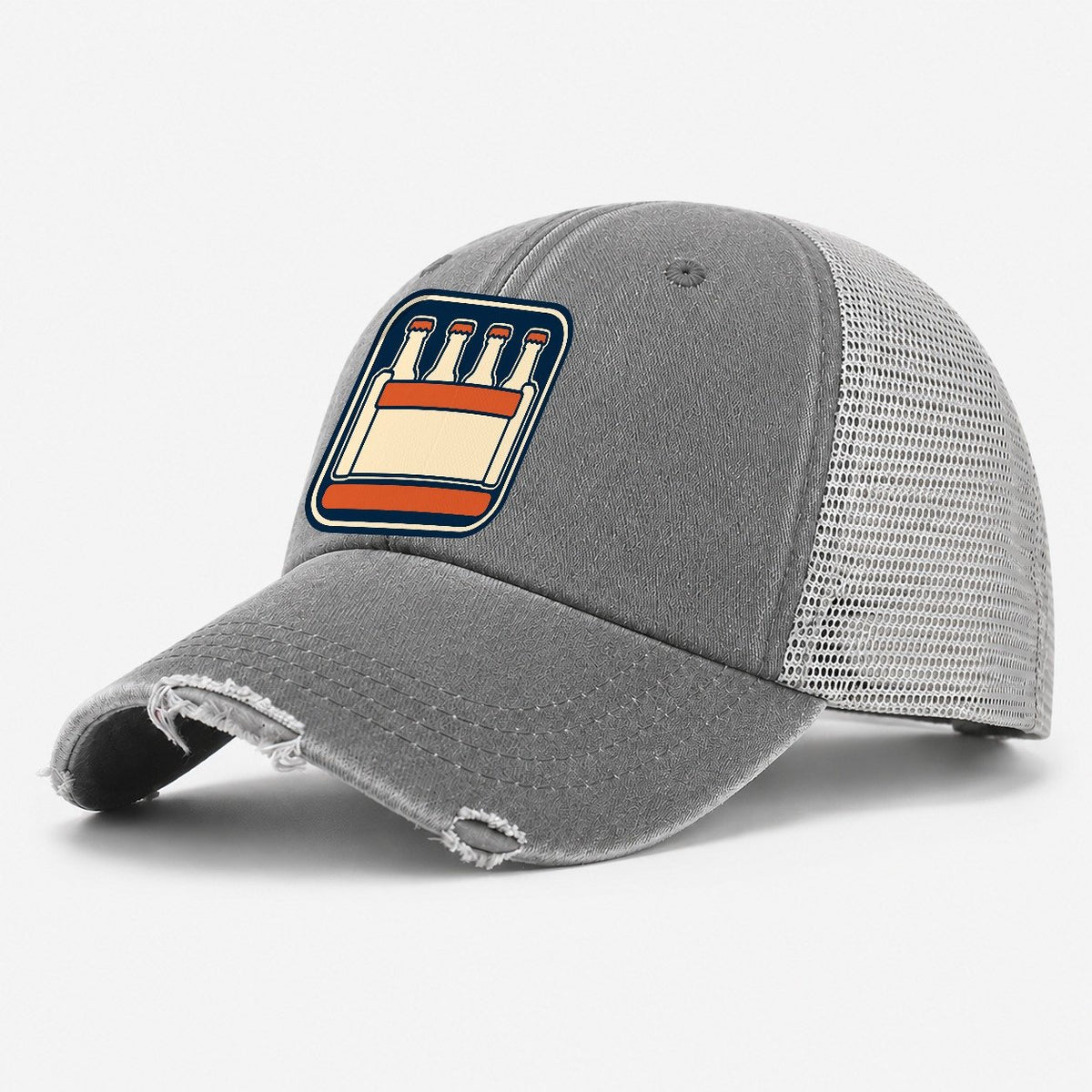Bottle Crate Washed Trucker Hat – Grey