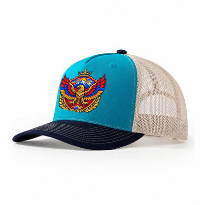 Armenia Heraldic Crest Country Logos Trucker Hat – Teal Navy