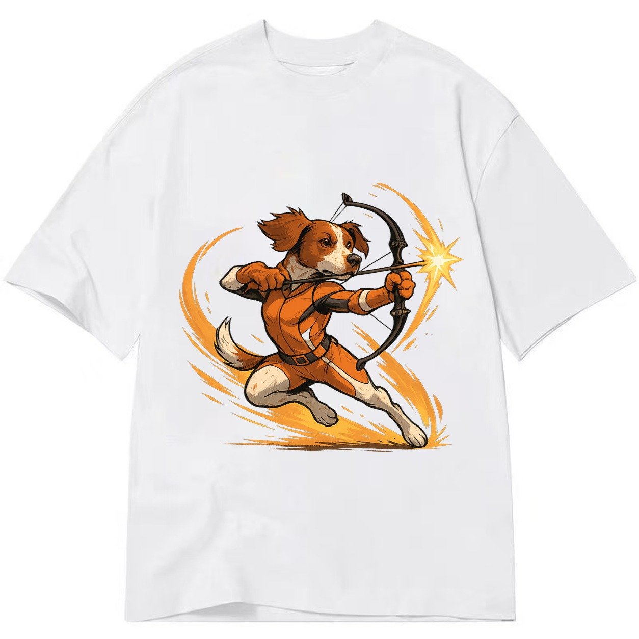 Brittany Hawkeye Hunting Heritage Compound Bow Gear Orange W Classic T-shirt – White