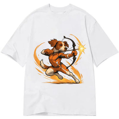 Brittany Hawkeye Hunting Heritage Compound Bow Gear Orange W Classic T-shirt – White