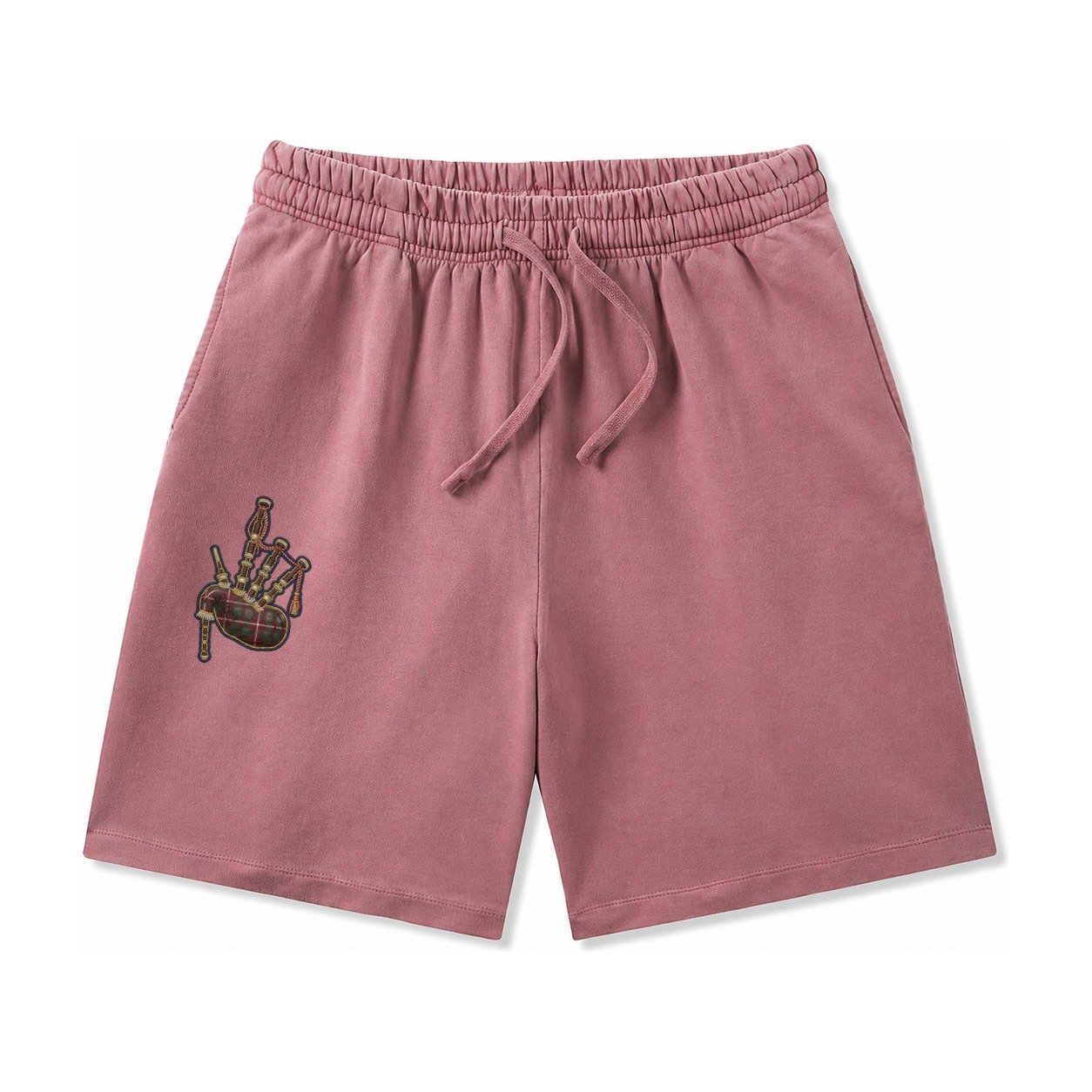 Scottish Thistle Washed Shorts – Burgundy