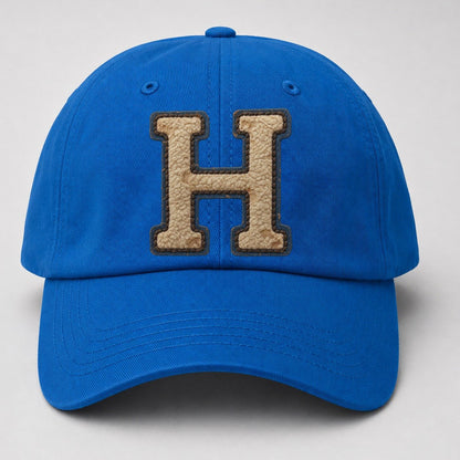 Varsity Chenille H Monogram Baseball Cap – Blue