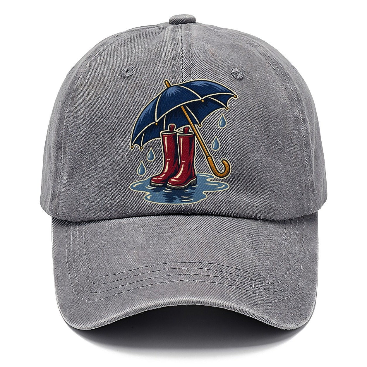 Rainy Day Umbrella And Wellington Boots Uk Culture Heritage Classic Cap – Urban Haze