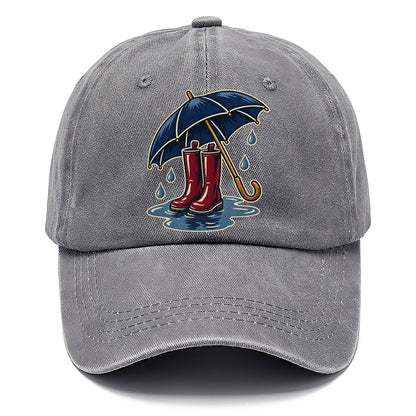 Rainy Day Umbrella And Wellington Boots Uk Culture Heritage Classic Cap – Urban Haze