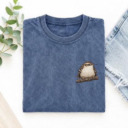 Treecreeper Bark Grip Left Chest Thread Signatures II Left Chest Vintage T-shirt – Washed Blue