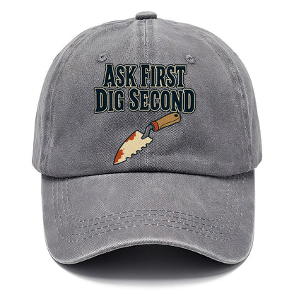 Ask First Dig Second Treasure Hunting Classic Cap – Urban Haze
