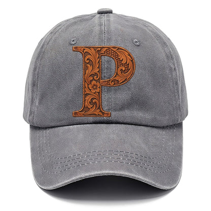 Tooled Leather P Monogram Classic Cap – Urban Haze