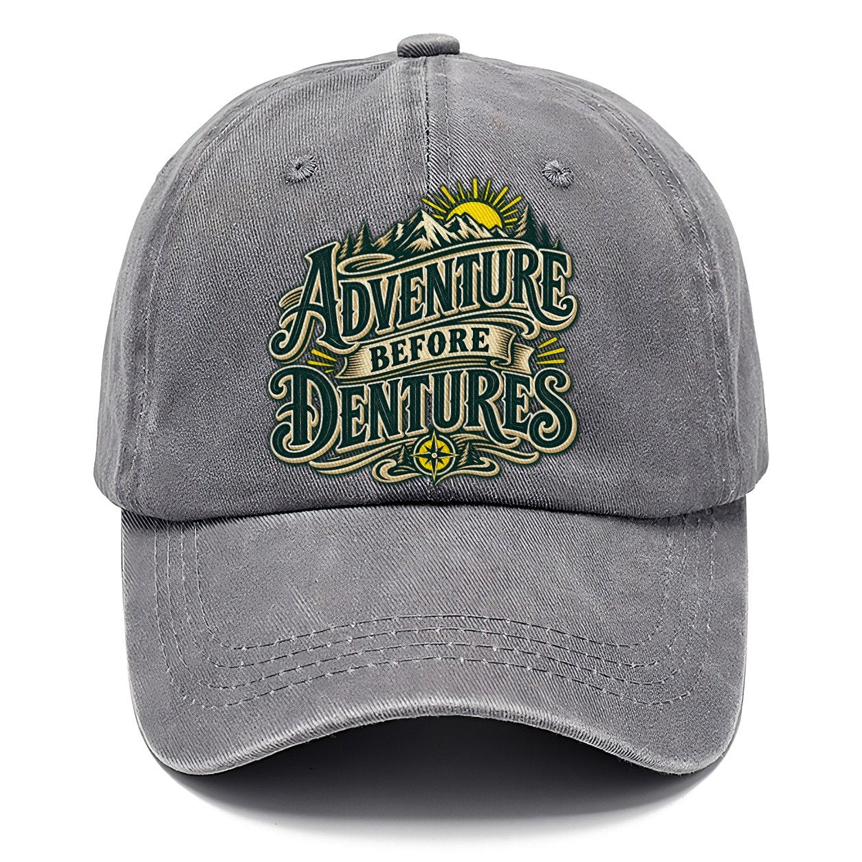 Adventure Before Dentures Retired Living Classic Cap – Urban Haze