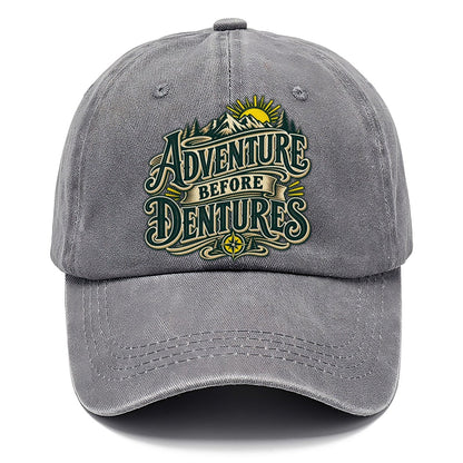 Adventure Before Dentures Retired Living Classic Cap – Urban Haze