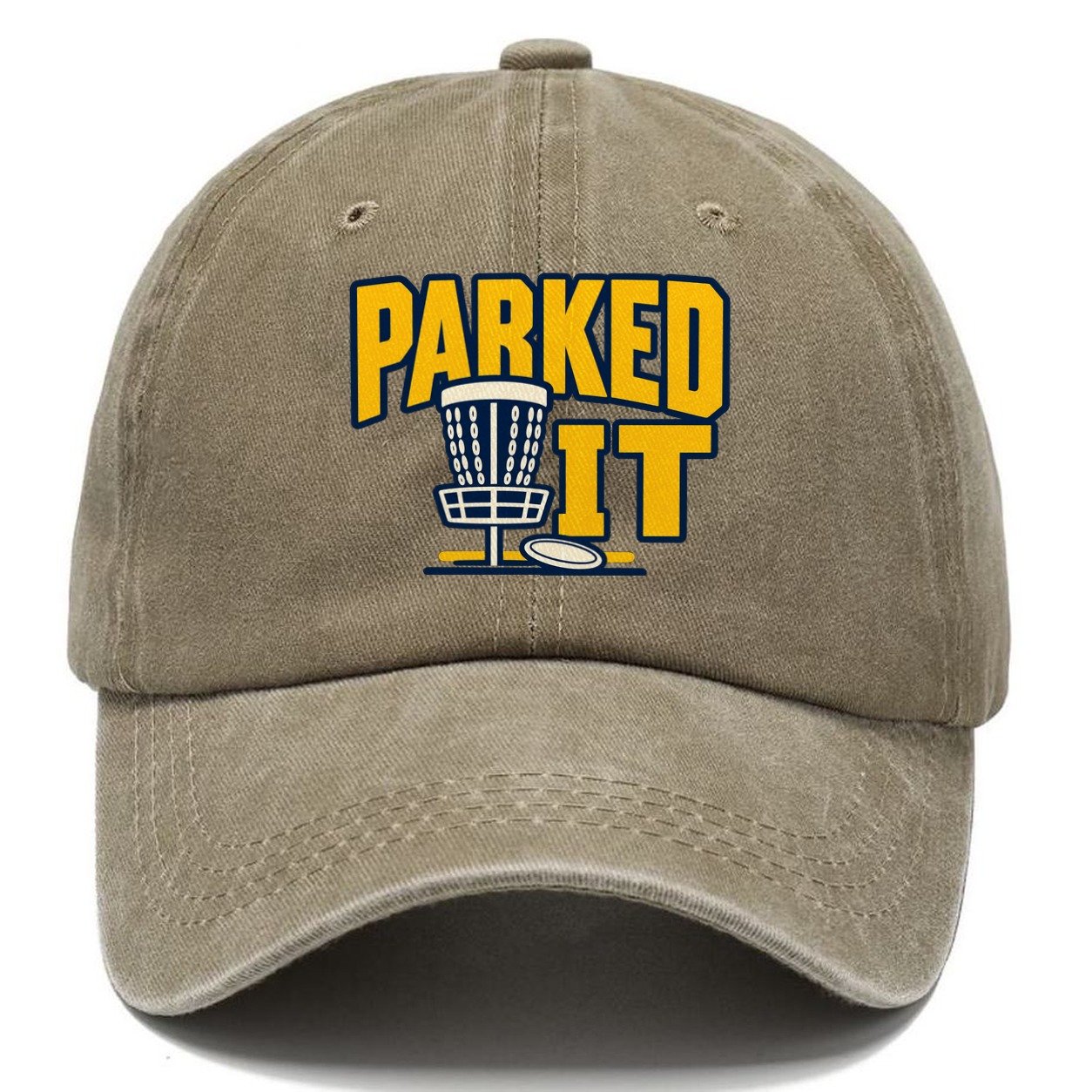 Parked It Disc Golf Classic Cap – Warm Sand