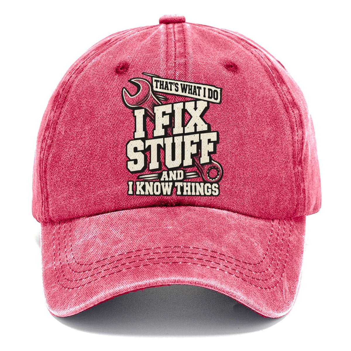 That's What I Do I Fix Stuff Classic Cap – Pomegranate Blush