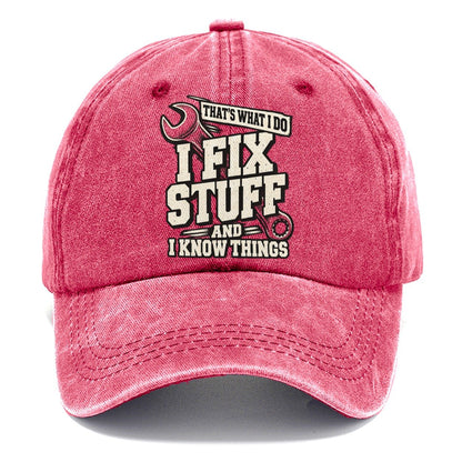 That's What I Do I Fix Stuff Classic Cap – Pomegranate Blush