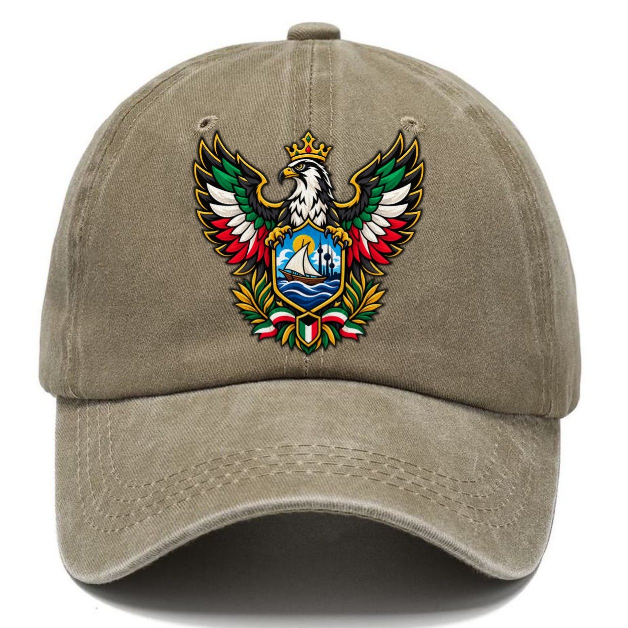Kuwait Heraldic Crest Country Logos Classic Cap – Warm Sand