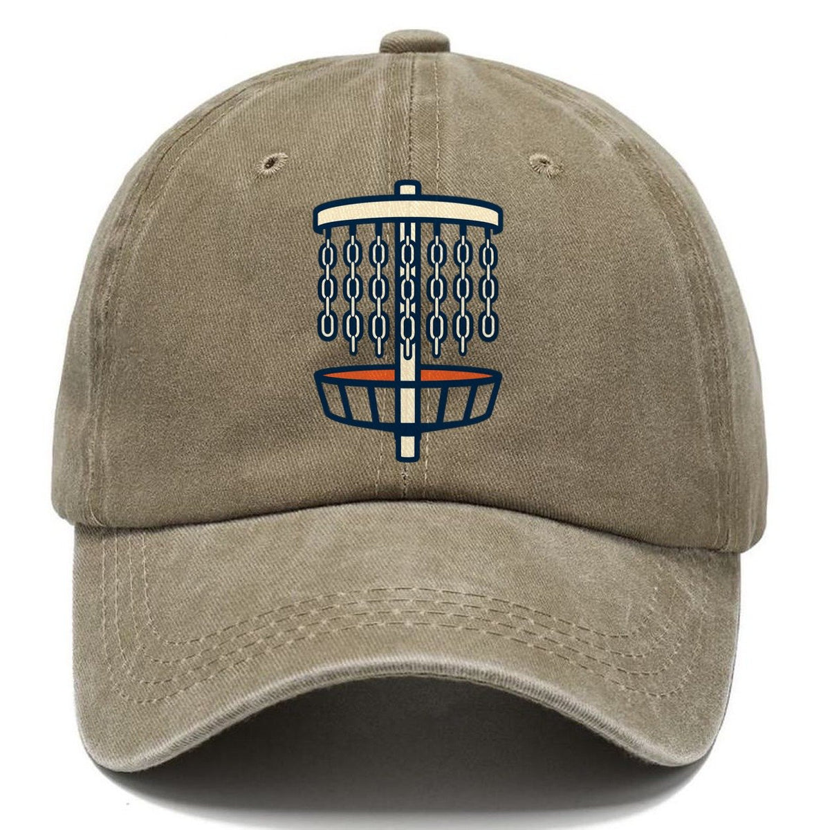 Chain Link Silhouette Disc Golf Classic Cap – Warm Sand