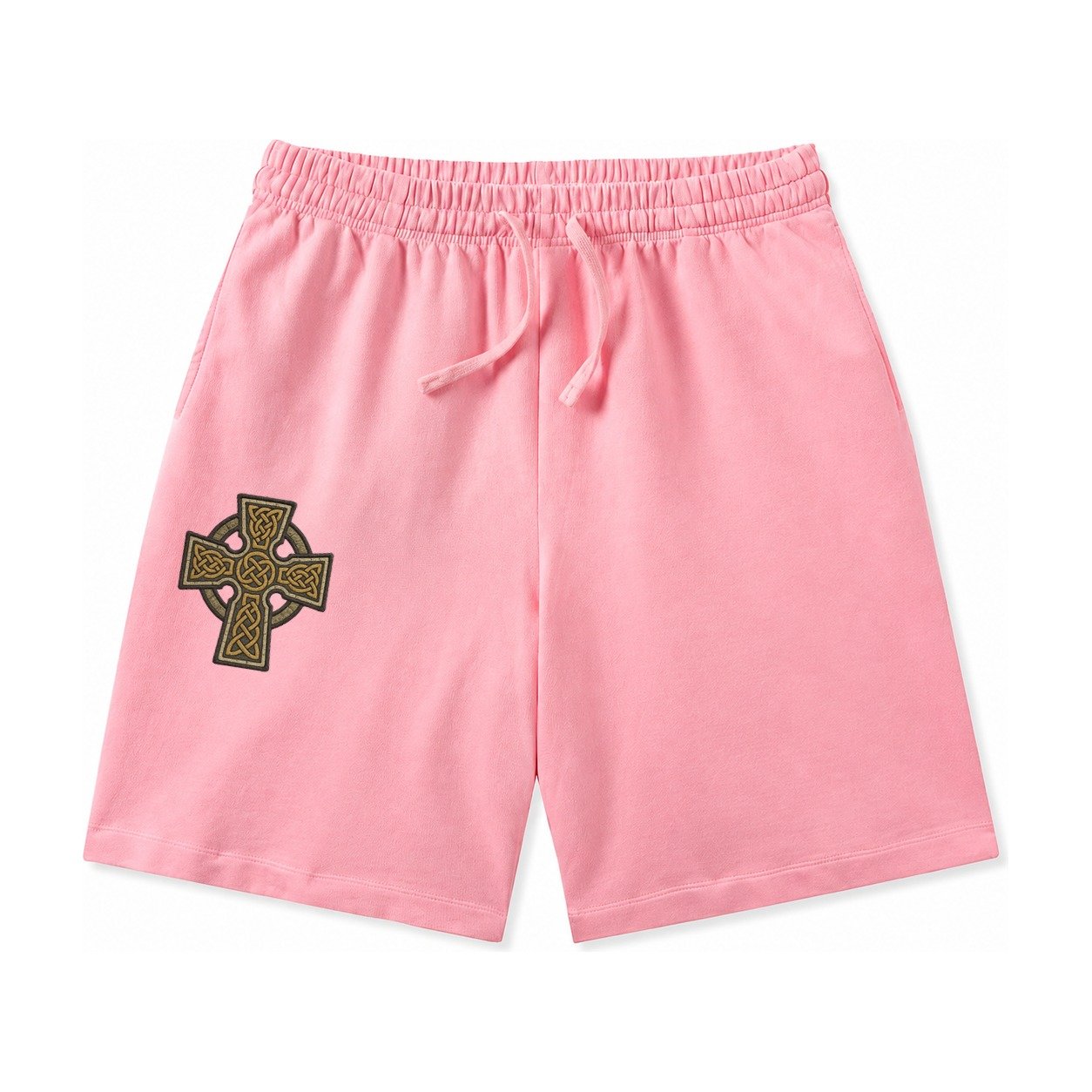Celtic Cross Washed Shorts – Pink