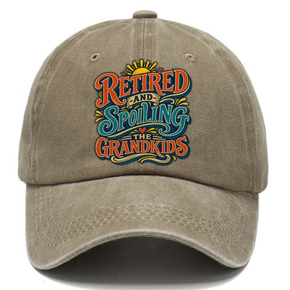 Retired And Spoiling The Grandkids Retired Living Classic Cap – Warm Sand
