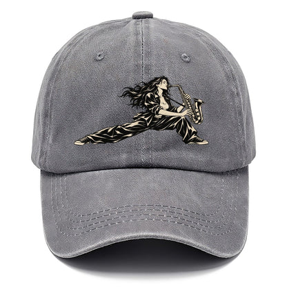 Woman Playing Saxophone Classic Cap – Urban Haze