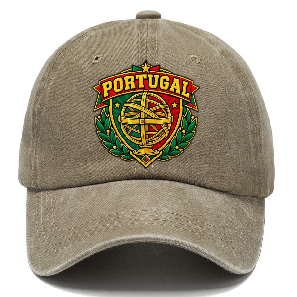 Portugal Retro Badge Country Logos Classic Cap – Warm Sand
