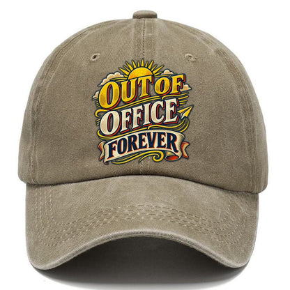 Out Of Office Forever Retired Living Classic Cap – Warm Sand