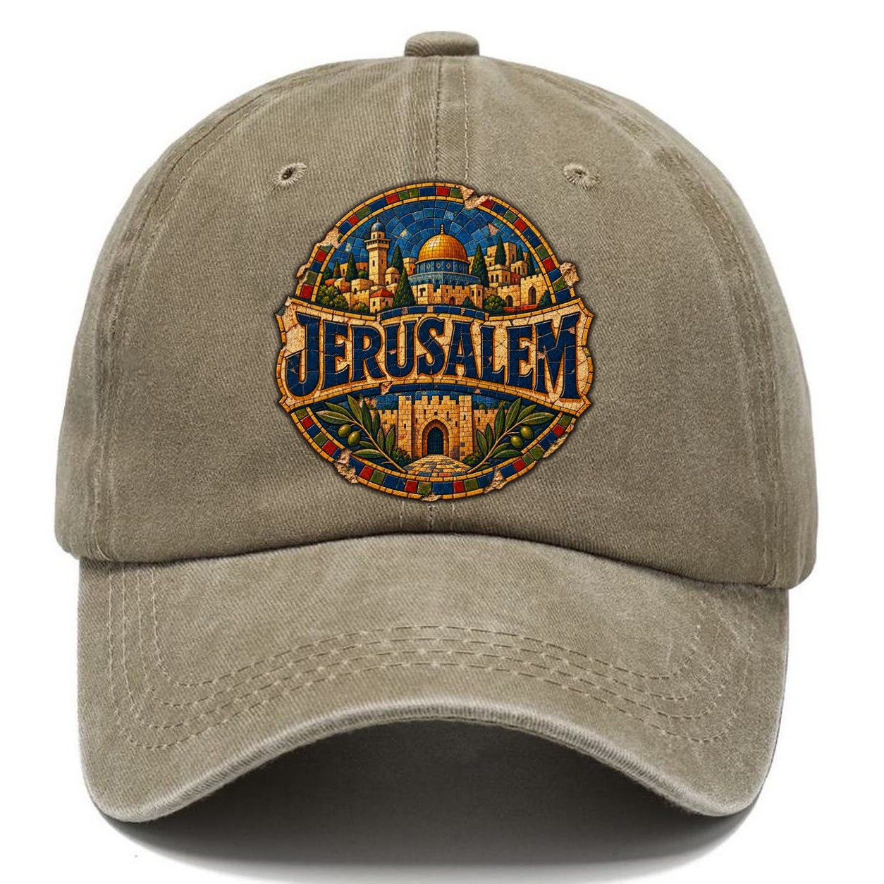 Mosaic Jerusalem Wordmark Jerusalem Classic Cap – Warm Sand