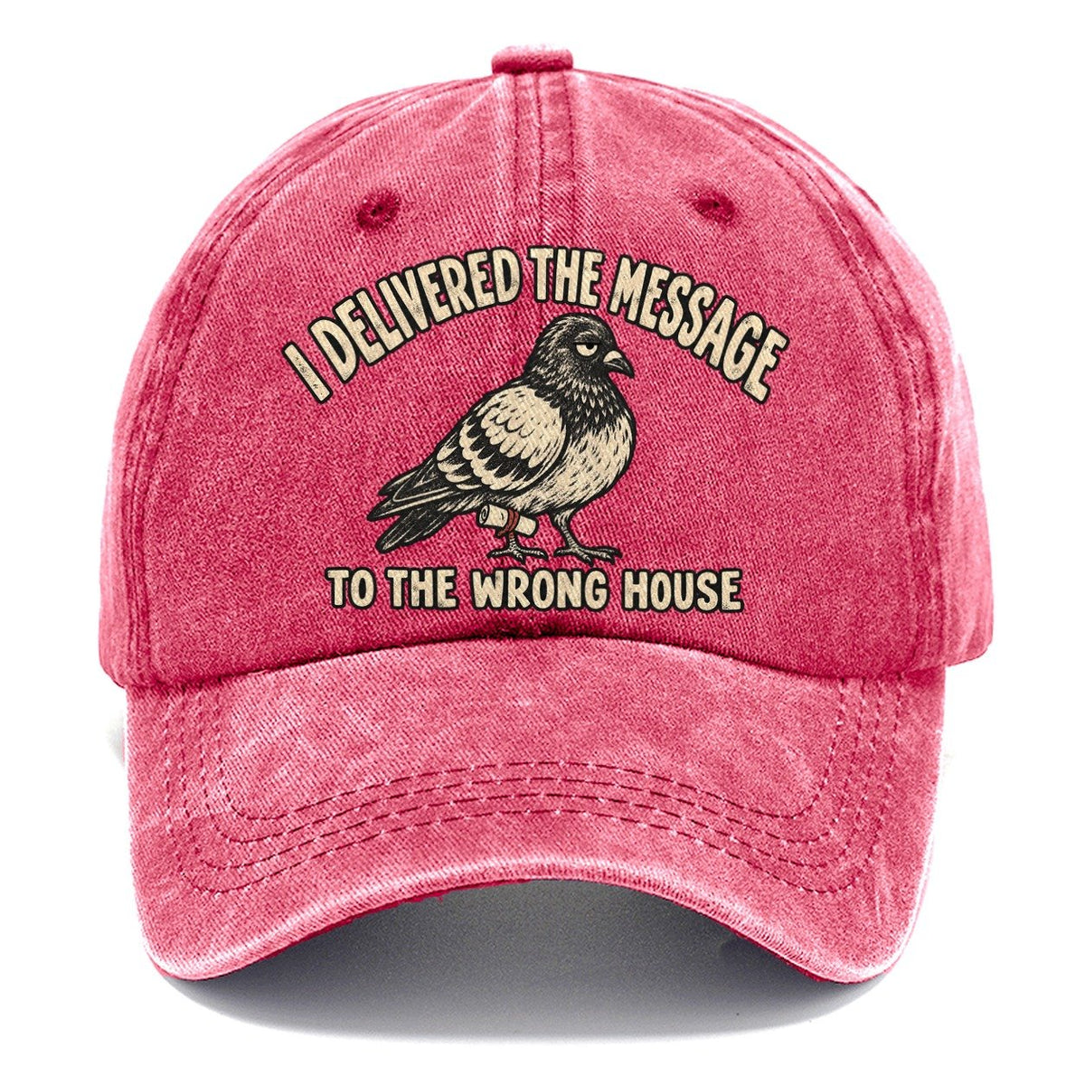 Pigeon Wrong House No Worm Club Classic Cap – Pomegranate Blush