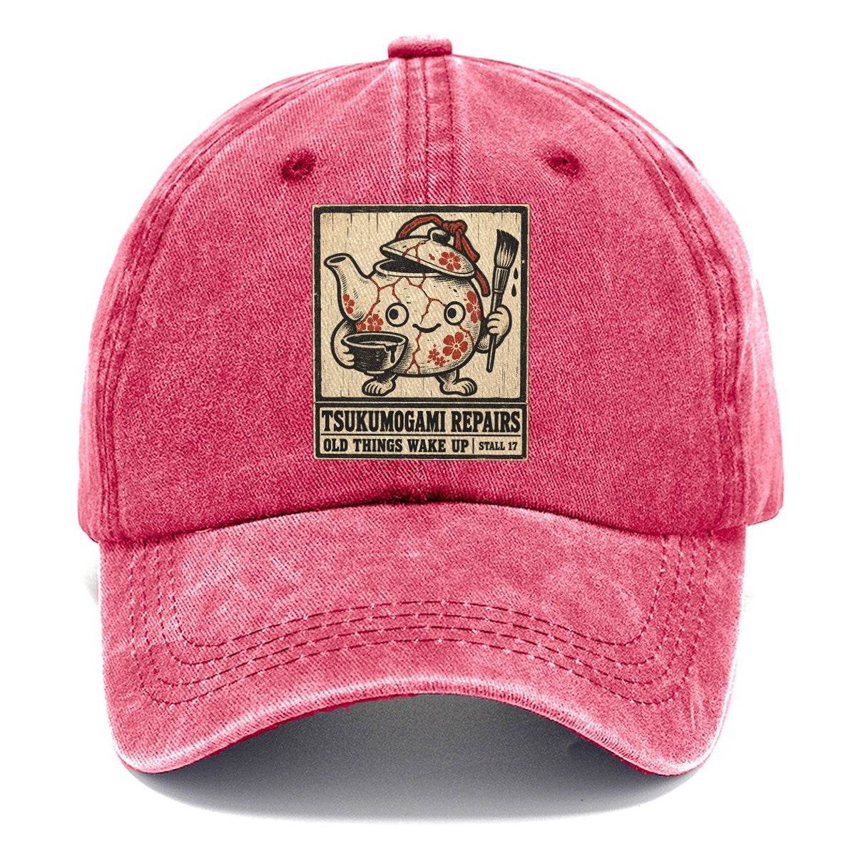 Tsukumogami Repairs Yokai Night Market Classic Cap – Pomegranate Blush