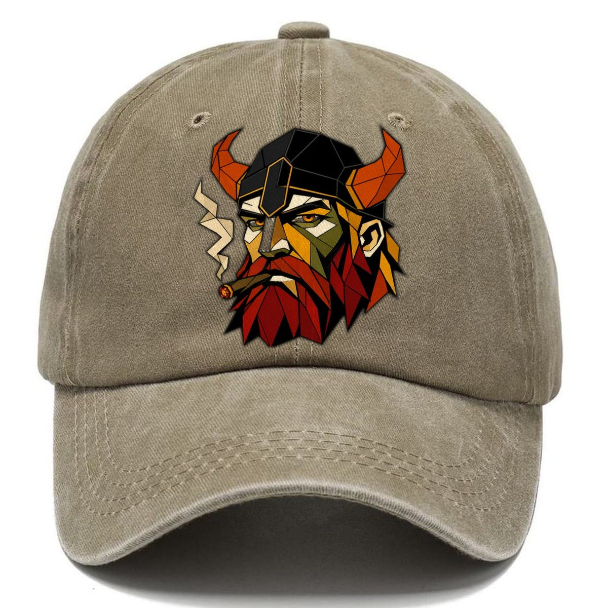 Viking Warrior Portrait Classic Cap – Warm Sand