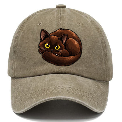 Burmese Curled Peeking Cats Classic Cap – Warm Sand