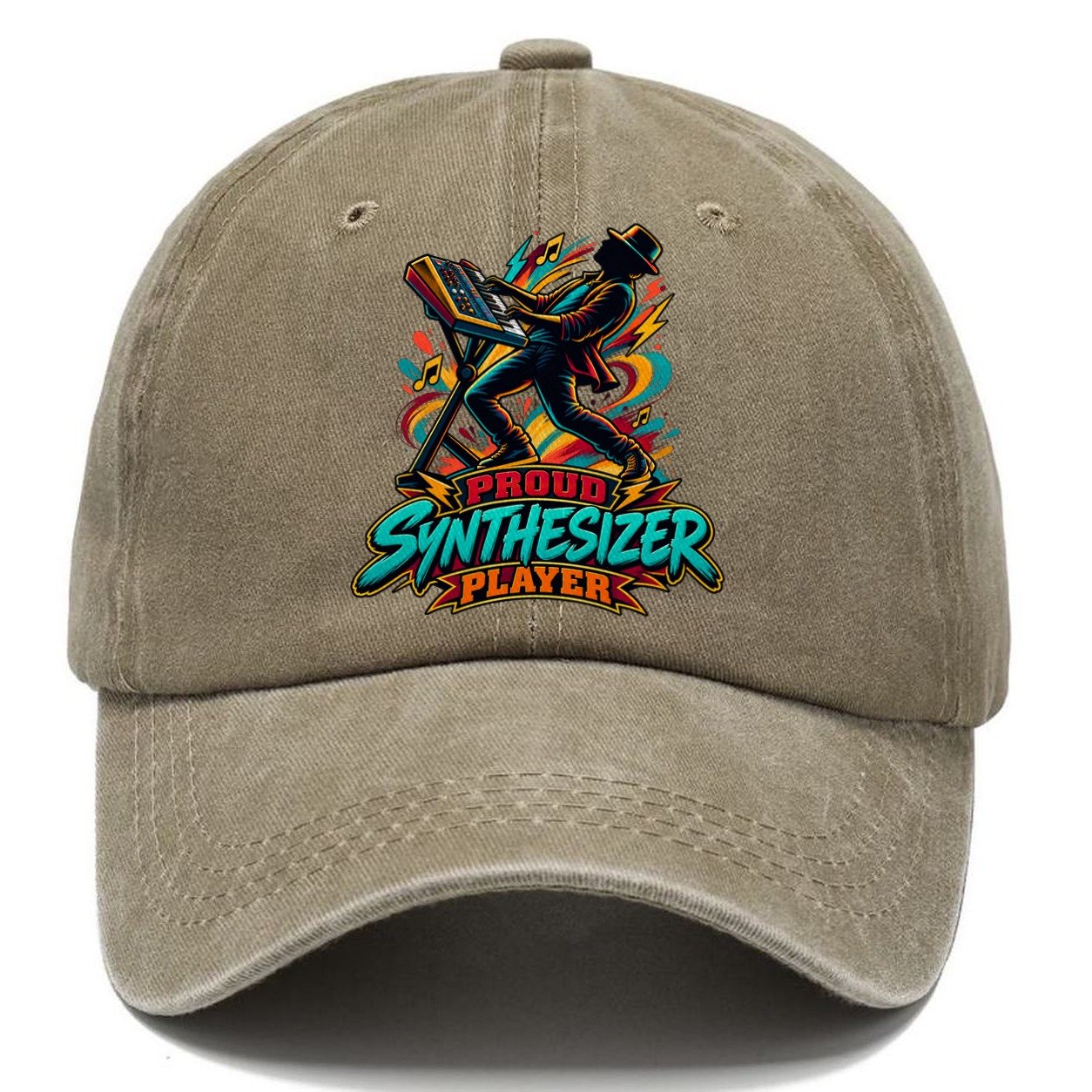 Proud Synthesizer Player Music Instruments Classic Cap – Warm Sand