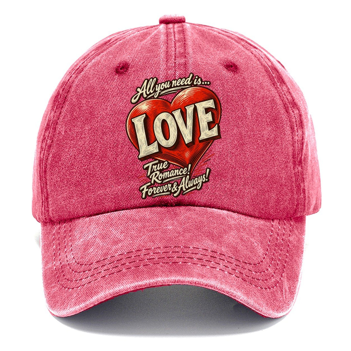 All You Need Is Love Heart Classic Cap – Pomegranate Blush