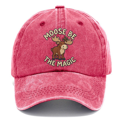 Moose Animal Puns Classic Cap – Pomegranate Blush