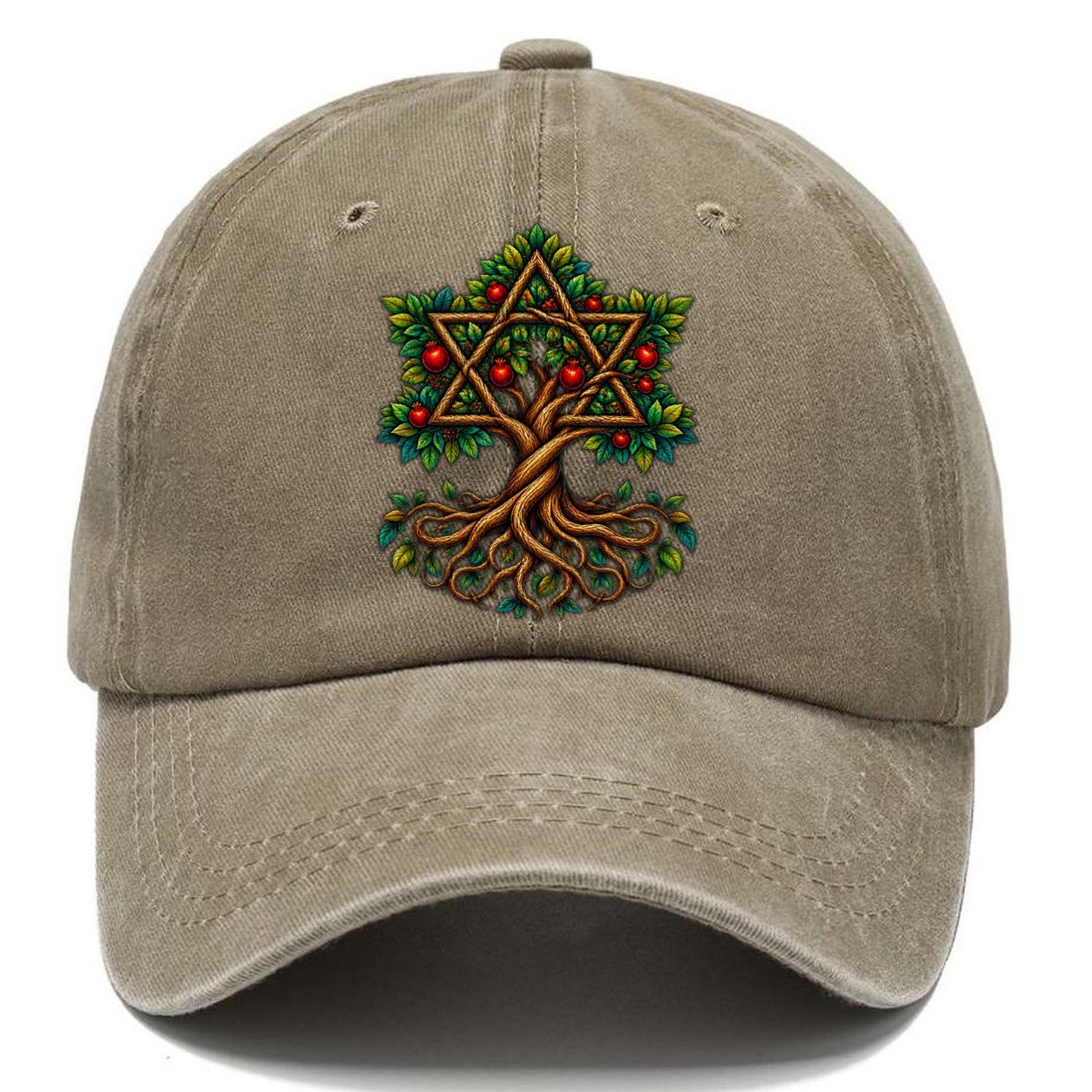 Tree Of Life Roots Judaism Heritage Classic Cap – Warm Sand