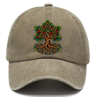 Tree Of Life Roots Judaism Heritage Classic Cap – Warm Sand
