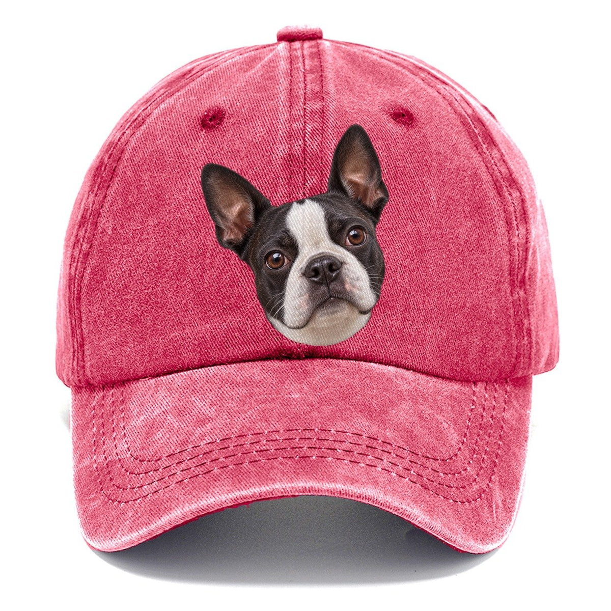 Boston Terrier Curious Lean Everyday Originals Classic Cap – Pomegranate Blush